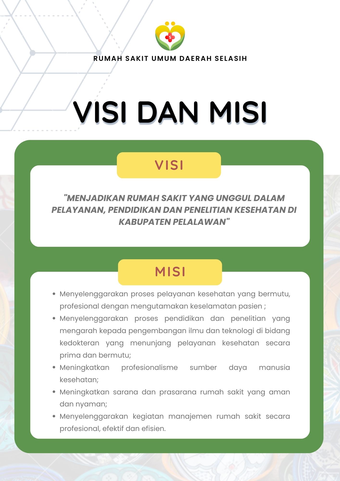 Visi Misi RSUD Selasih